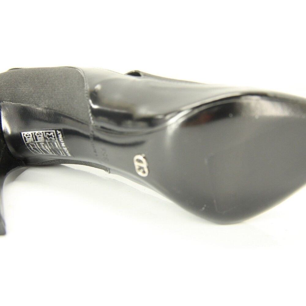 Christian Dior Black Leather Pointed Toe Stretch Strap Pumps Size 35.5 NIB $950 - Picture 6 of 10